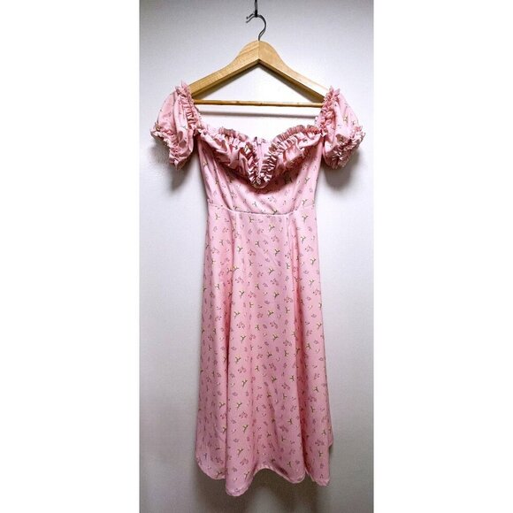 House of CB Pink Floral Midi Dress - Picture 9 of 15